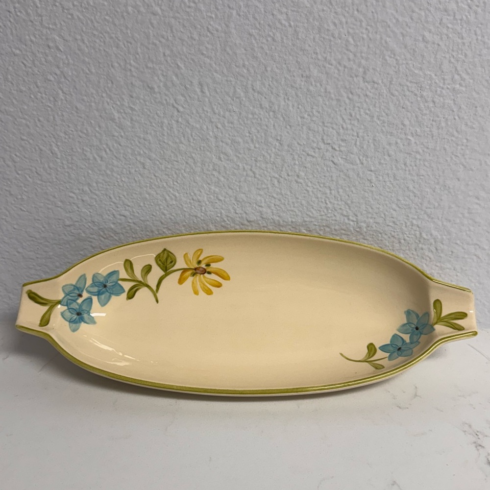 Vintage Bread Tray, Franciscan “Daisy”, Earthenware, Mid Century, Made in USA